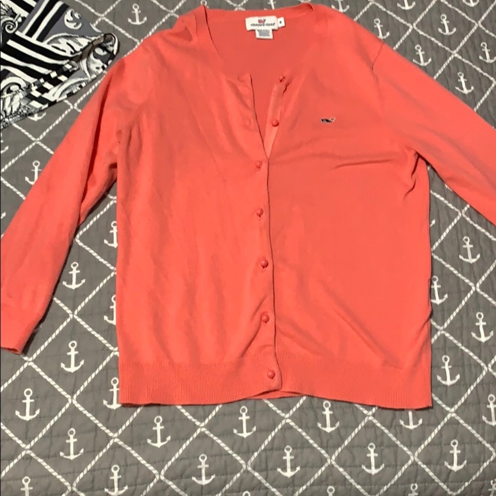 Vineyard vine button up sweater